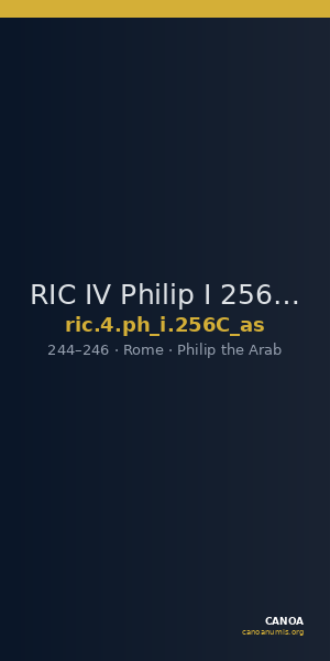 RIC IV Philip I 256C (as) — CANOA