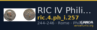 RIC IV Philip I 257 — CANOA