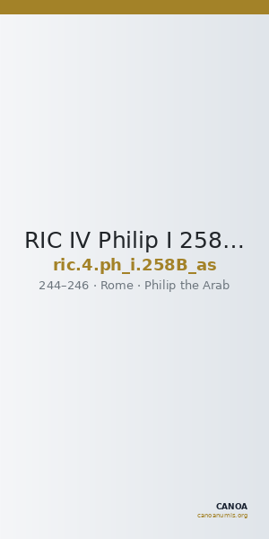 RIC IV Philip I 258B (as) — CANOA