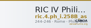 RIC IV Philip I 258B (as) — CANOA