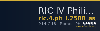 RIC IV Philip I 258B (as) — CANOA
