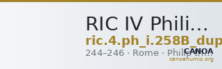 RIC IV Philip I 258B (dupondius) — CANOA