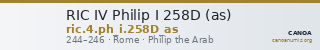 RIC IV Philip I 258D (as) — CANOA