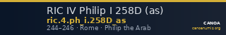 RIC IV Philip I 258D (as) — CANOA