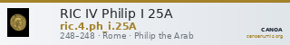 RIC IV Philip I 25A — CANOA