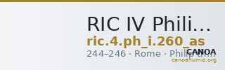 RIC IV Philip I 260 (as) — CANOA
