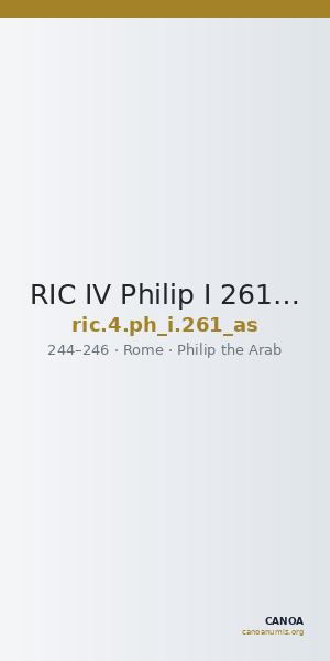 RIC IV Philip I 261 (as) — CANOA