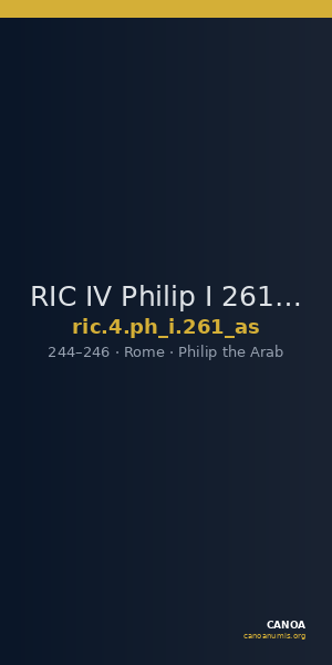 RIC IV Philip I 261 (as) — CANOA