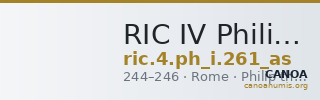 RIC IV Philip I 261 (as) — CANOA