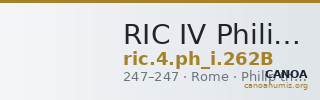 RIC IV Philip I 262B — CANOA