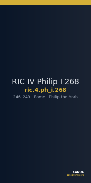 RIC IV Philip I 268 — CANOA