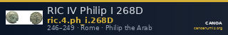 RIC IV Philip I 268D — CANOA