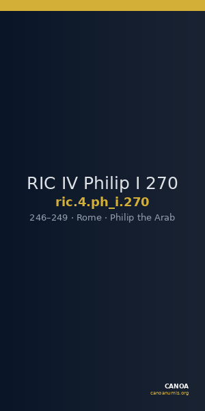 RIC IV Philip I 270 — CANOA