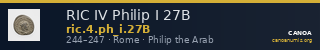 RIC IV Philip I 27B — CANOA