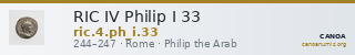 RIC IV Philip I 33 — CANOA