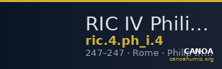 RIC IV Philip I 4 — CANOA