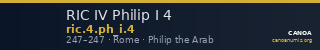 RIC IV Philip I 4 — CANOA