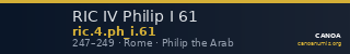 RIC IV Philip I 61 — CANOA