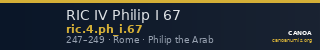 RIC IV Philip I 67 — CANOA