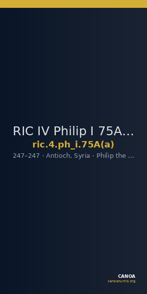 RIC IV Philip I 75A(a) — CANOA
