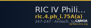 RIC IV Philip I 75A(a) — CANOA