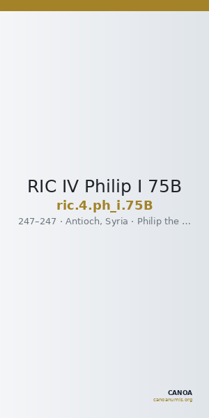 RIC IV Philip I 75B — CANOA