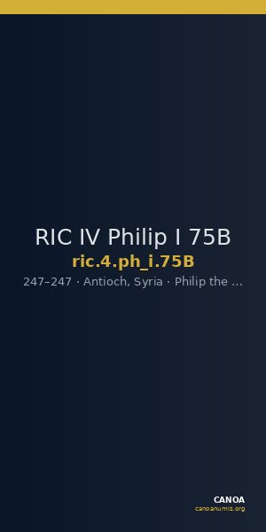 RIC IV Philip I 75B — CANOA