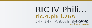 RIC IV Philip I 76A — CANOA