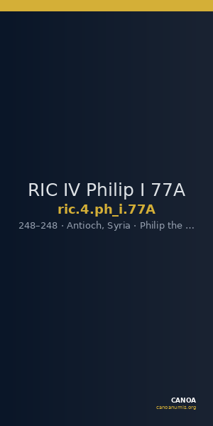 RIC IV Philip I 77A — CANOA