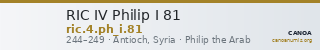 RIC IV Philip I 81 — CANOA