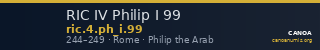 RIC IV Philip I 99 — CANOA