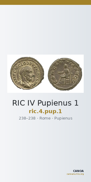 RIC IV Pupienus 1 — CANOA