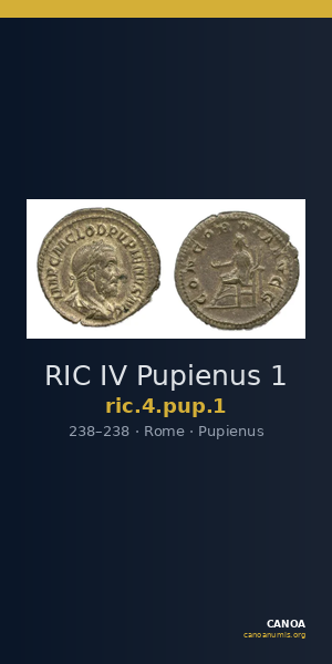 RIC IV Pupienus 1 — CANOA