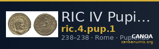 RIC IV Pupienus 1 — CANOA