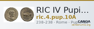 RIC IV Pupienus 10A — CANOA
