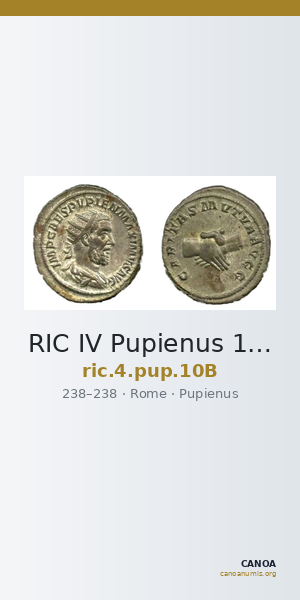 RIC IV Pupienus 10B — CANOA