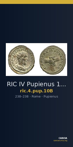 RIC IV Pupienus 10B — CANOA