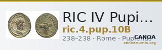 RIC IV Pupienus 10B — CANOA