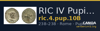 RIC IV Pupienus 10B — CANOA