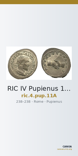 RIC IV Pupienus 11A — CANOA