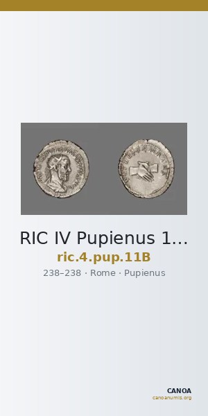 RIC IV Pupienus 11B — CANOA