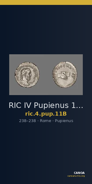 RIC IV Pupienus 11B — CANOA