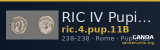 RIC IV Pupienus 11B — CANOA