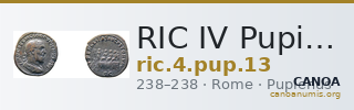 RIC IV Pupienus 13 — CANOA