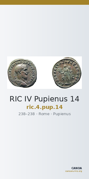 RIC IV Pupienus 14 — CANOA