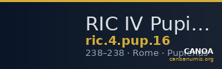 RIC IV Pupienus 16 — CANOA