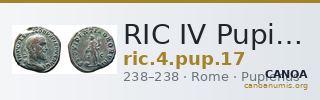 RIC IV Pupienus 17 — CANOA