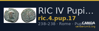 RIC IV Pupienus 17 — CANOA