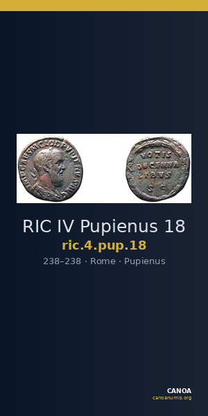 RIC IV Pupienus 18 — CANOA