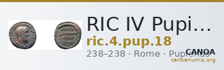 RIC IV Pupienus 18 — CANOA